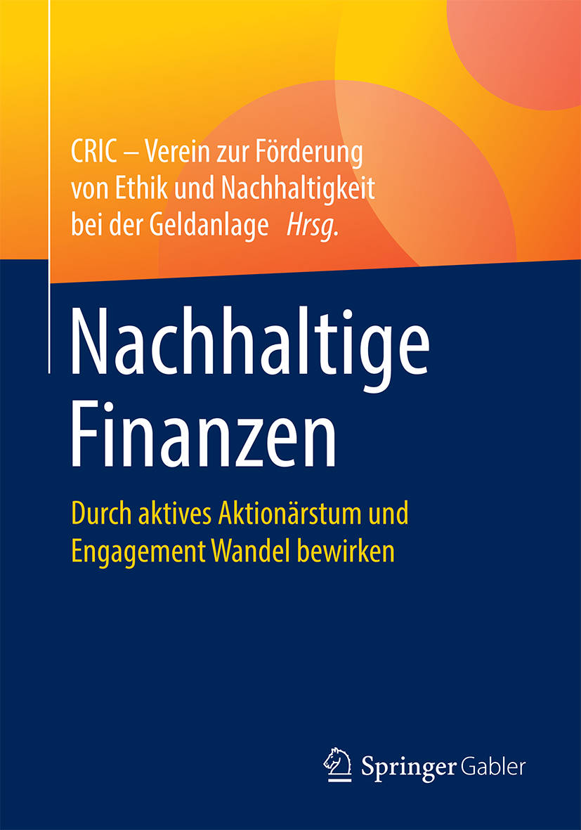 Der Sammelband „Nachhaltige Finanzen" erscheint bei Springer Gabler.