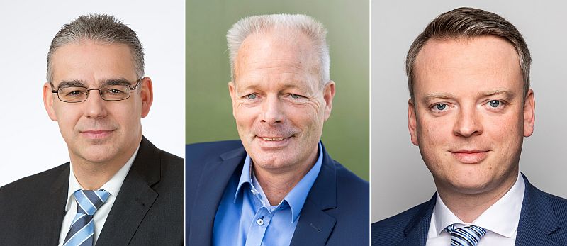 Der Vorstand der Energiekontor AG: v.l. Peter Szabo (Vorsitzender), Günter Eschen und Carsten Schwarz