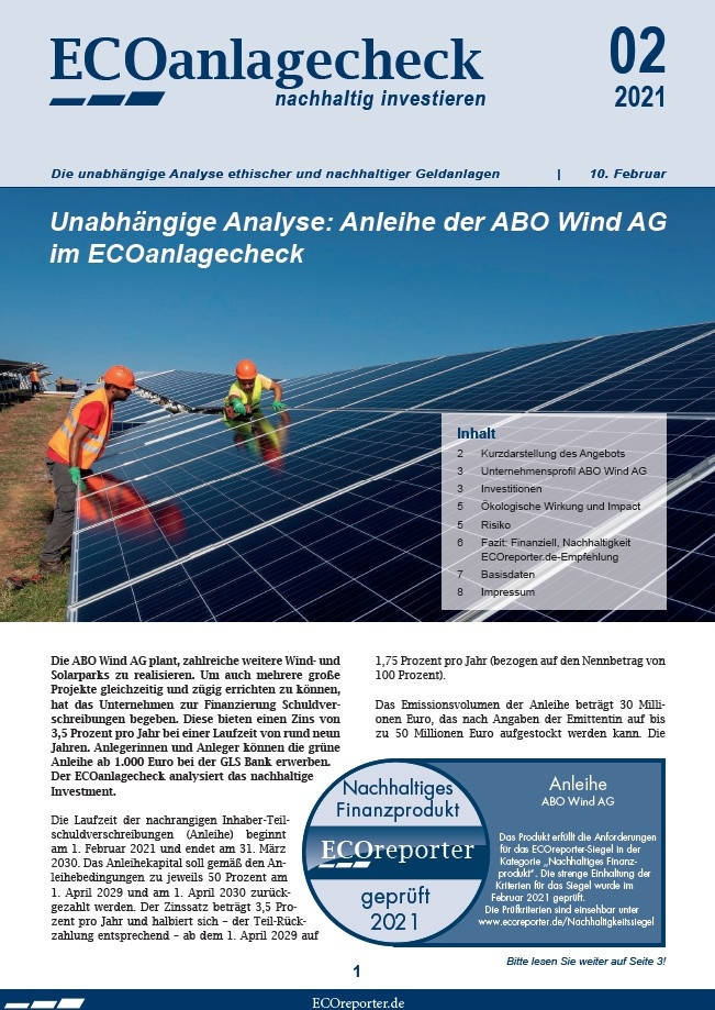 Lesen Sie hier den ECOanlagecheck im PDF-Format.